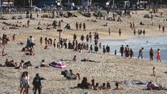 As� estaba la playa de Samil hoy por la tarde