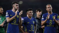 Los jugadores del pr�ximo rival del Celta, el Atl�tico de Madrid, tras la eliminaci�n de Champions.
