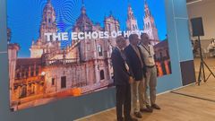 Un momento de la presentaci�n en la feria, con �lvarez Vidal y Francesc Grau