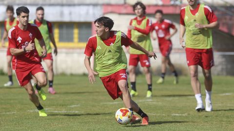 Tenreiro en un entrenamiento en A G�ndara. 