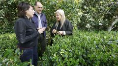 Bea Pi�eiro ejerci� como anfitriona en la visita de la conselleira Lorenzana y el director de Xera