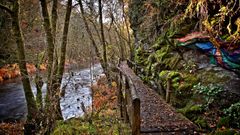 Ruta do Santo, paralela al r�o Arnoia, en Cartelle.