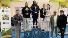 Podio de la categor�a femenina en el gallego sub-21.