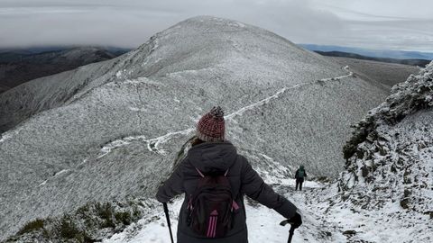 Nieve en la Devesa da Rogueira, en O Courel. 