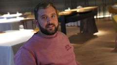 �scar Vidal, coci�eiro do Asador O'Pazo, en Padr�n, tras recibir a estrela Michelin