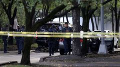La zona del ataque al convoy oficial fue acordonada 
