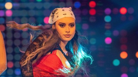 La negreiresa Nely Camb&oacute;n, durante una coreograf&iacute;a en el programa &laquo;Bailamos&raquo;.