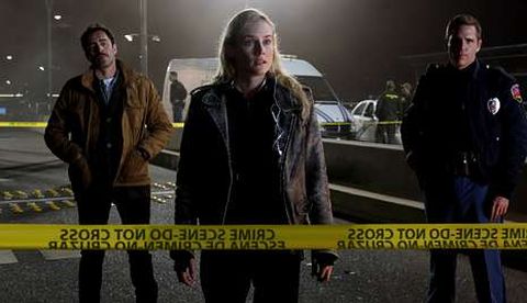Diane Kruger y Demián Bichir (izquierda) interpretan a la pareja de detectives protagonista de la serie.