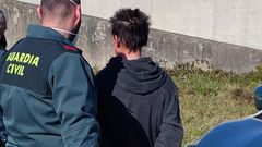 Momento de la detenci�n del Chepas y de la Patola tras una grave y peligrosa persecuci�n
