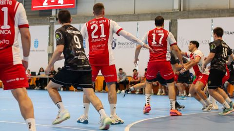 El Oar Coru�a durante el partido contra el Amenabar Zarautz.

