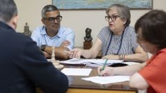 Daniel P�rez y Bel�n Lendoiro, ayer, en la alcald�a.