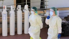 Sanitarios del HULA se desplazaron hasta el geri�trico vilalb�s