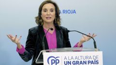 La secretaria general del PP, Cuca Gamarra, present� este martes la proposici�n de ley de su grupo. 