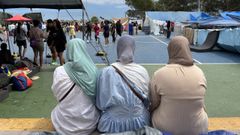 Ni�as y mujeres en el colegio Reina Sof�a en Ceuta