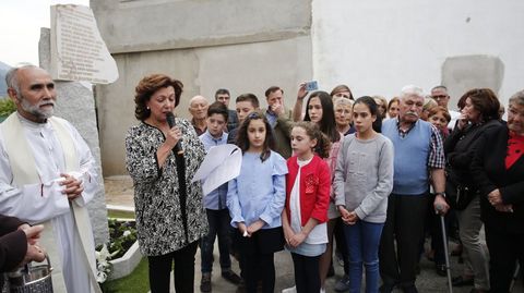 Gelines Trincado, en el acto de homenaje a los fallecidos en el accidente del bus