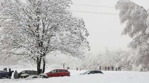 Nevada en el Alto do Vieiro (Ourense).