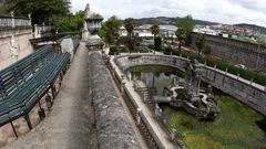 Vista do parque do Pasatempo de Betanzos