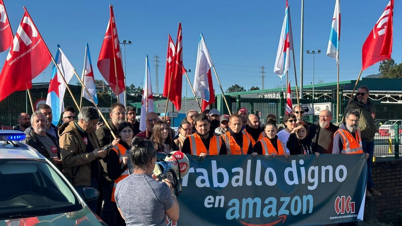 El 93 % de la plantilla de Amazon en O Porriño secunda el primer paro, según la CIG