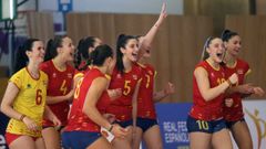 Las imgenes del partido entre Espaa y Estonia del Preeuropeo Sub18 de Voleibol Femenino