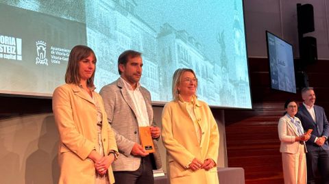 Juan Seoane, al recibir el premio
