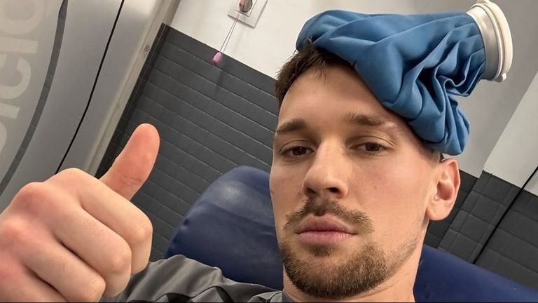 Ionut Andrei Radu, tras el partido de este s�bado entre Celta Fortuna y Valencia.