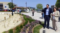 Carlos Botana visit� las obras con Ana Ortiz