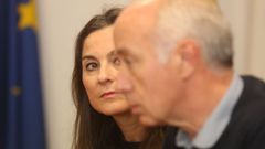 Sabela Fole y Gonzalo Dur�n esta ma�ana en rueda de prensa