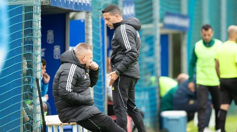 Jaime �lvarez y Andres Vallina en un partido del Vetusta