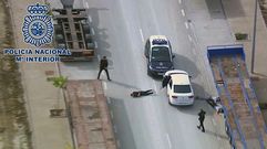 Imagen tomada por el helic�ptero del fin de la persecuci�n