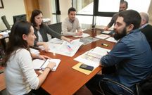 Xiao Varela y Daniel D�az se reunieron con la directora de Mobilidade.