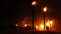 As� ardieron las fachas en el castro de Castelo