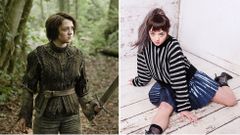 MAISIE WILLIAMS. La joven Arya viste como una chica brit�nica de su edad. Y, aunque no es una belleza al uso y no sabemos si arrasar� en ?Juego de Tronos?, �lo har� en las portadas de revistas de los siete reinos!