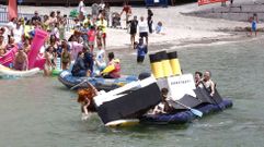 El Titanic de Sanxenxo, hundi�ndose en Sanxenxo antes ya de iniciarse la competici�n de colchonetas.