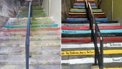 Las escaleras del rock, antes y despu�s de su recuperaci�n