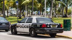 Coche de polic�a en Miami