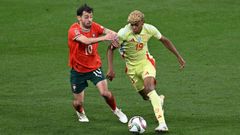 Bernardo Silva y Lamine Yamal, durante la final de la Nations League entre Portugal y Espa�a.