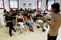 Charla sobre emprendimiento y nuevas tecnolog�as, en uno de los programas de orientaci�n. 