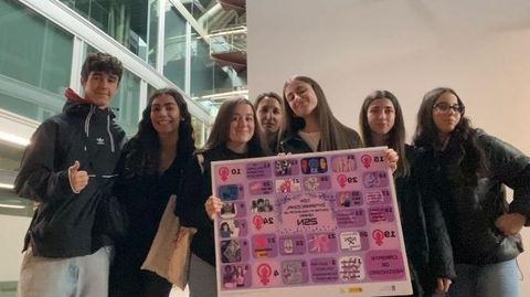 La Oca feminista del IES Xermn Ancochea de Trives, accsit en el concurso de imagen digital de la Xunta por el 25N.