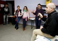 El maestro Francisco Est�vez fue el encargado de impartir el taller de percusi�n.