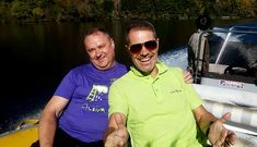 Schumacher y Pons, en uno de los recorridos en embarcaciones tur�sticas que hicieron durante su viaje