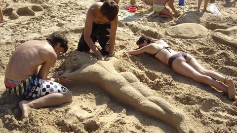 Concurso de castillos de arena en O Vicedo (archivo)