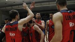 Jugadores del Breogn celebran la victoria en la Copa Galicia