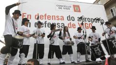 Imagen de archivo de una de las concentraciones promovidas por Abel Caballero a favor del aeropuerto de Vigo