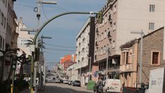 C�mara de videovigilancia del tr�fico en la avenida Arcadio Pardi�as, a la altura de Abanca