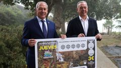 Jos Tom y Carlos Lpez, de izquierda a derecha, presentaron este sbado el boleto