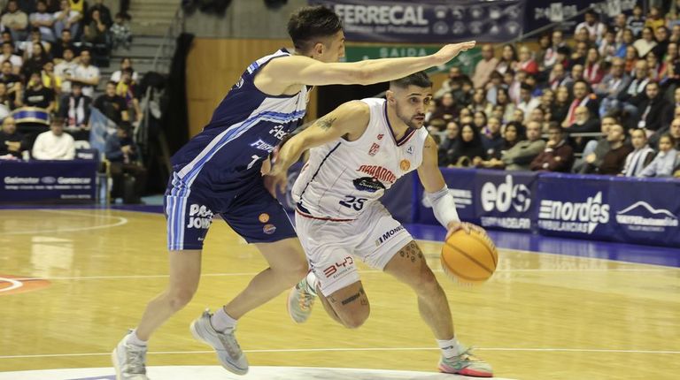 Sergi Quintela, en la victoria del Obradoiro en Sar sobre el Fuenlabrada
