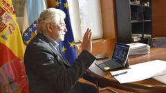 Rosendo Fern�ndez presidi� la reuni�n telem�tica de la Junta de Gobierno de la Diputaci�n de Ourense.