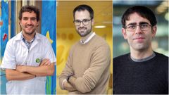 De izquierda a derecha, Alberto Garc�a Basteiro, Marcos D�az Gay y Jes�s Mosquera Mosquera