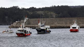 Barcos de bajura de Celeiro, en una protesta celebrada en el 2021
