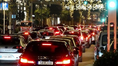 Imagen de archivo de los problemas de tr�fico de comienzos del mes de diciembre en Vigo